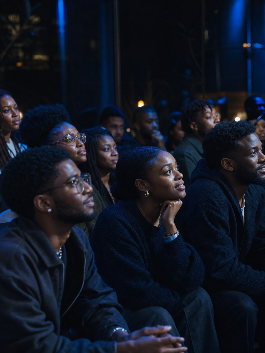 Audience reacting during a 529 Minutes talk