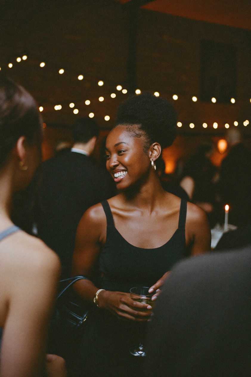 Candid laughter at Spring Connect