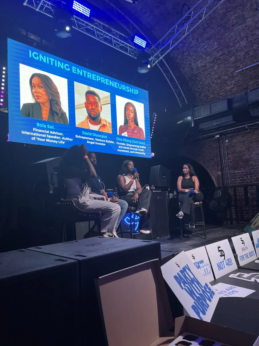 The Igniting Entrepreneurship panel on stage at The529 BIZ-MIX