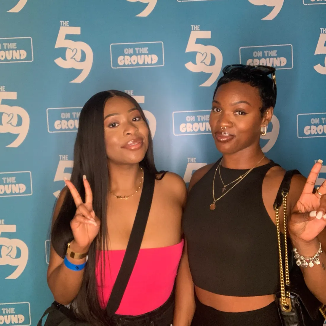 Guests posing in the selfie pod at The529